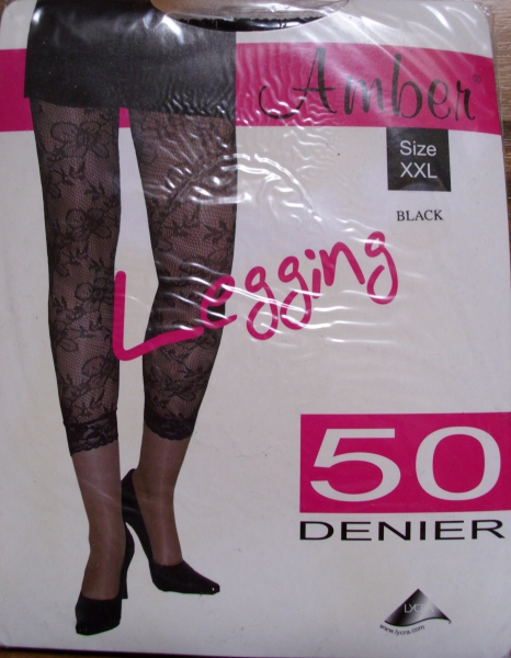 Netz Muster Leggings, schwarz, Gr. XXL#4616