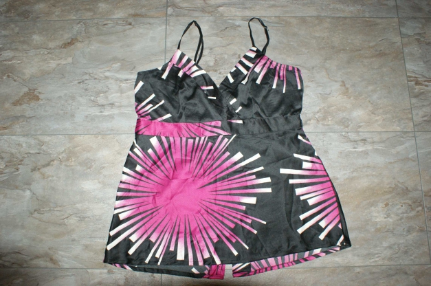 Vero Moda Top schwarz/pink