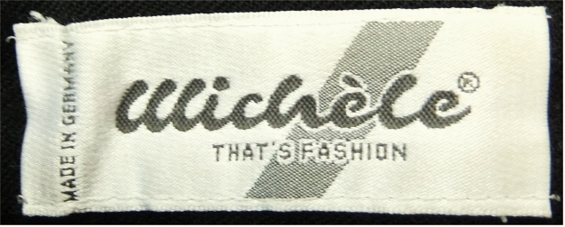 Michele Stoff-Hose schwarz - Mit Zierknöpfen an den Unterbeinen - Wohl Größe 40