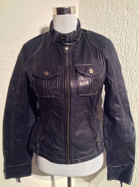 Oakwood Lederjacke Bikerstyle 100% Original Ziegennappaleder 