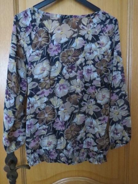 Bluse,florale Muster,Langarm