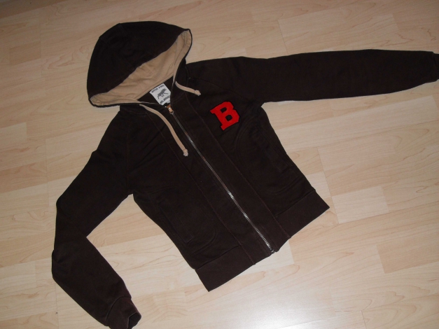 Blend Sweathirtjacke braun beige rot Gr. XS