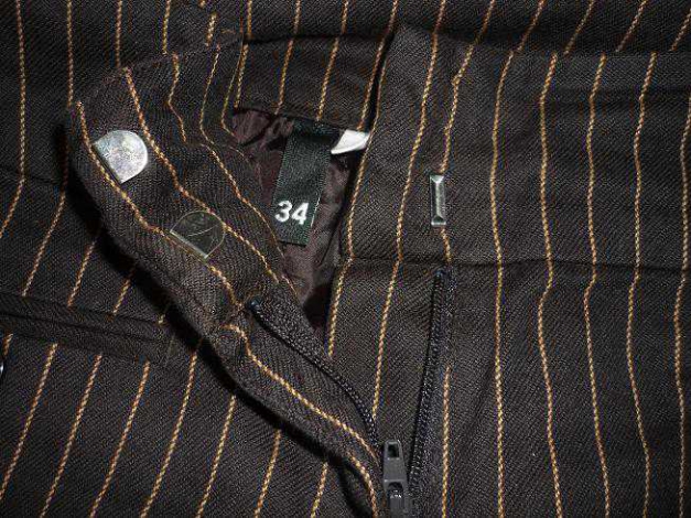 Nadelstreifen Hose * Gr.35 * Schlaghose * Hüfthose