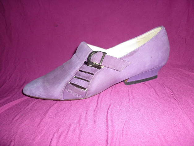 Spangenschuhe Größe 39 flieder Leder Vintage