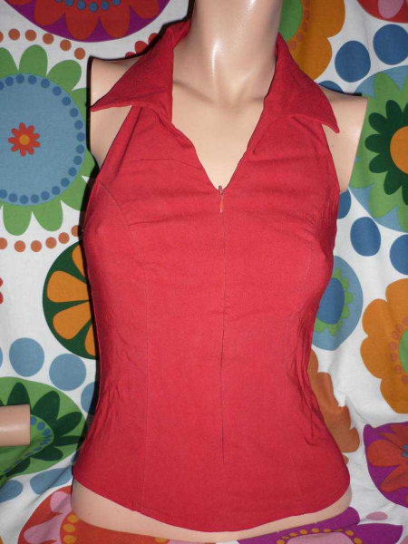 Neckholder Top * XS 32 34 36 * weste shirt strech sexy