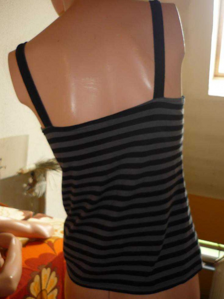 Top * S 36 38 * schwarz grau gestreift * Set Preis möglich