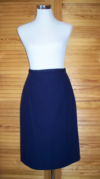 VINTAGE// Midirock in dunkelblau (highwaist) von *Trevira 2000* Gr. 34/ 36 