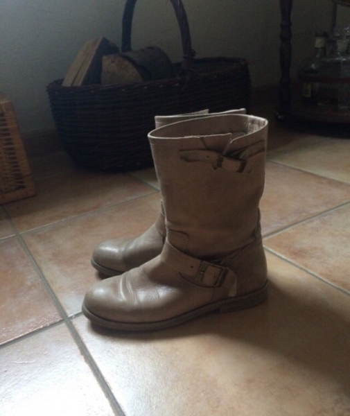 Buffalo Biker Boots in Beige Größe 37