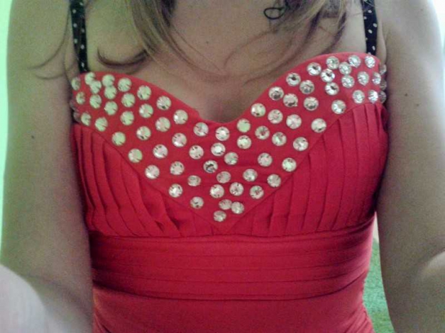 rote süßes Minikleid