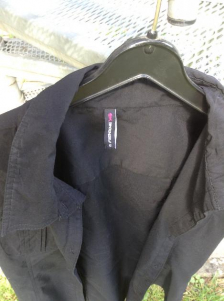 Bluse kurzarm schwarz