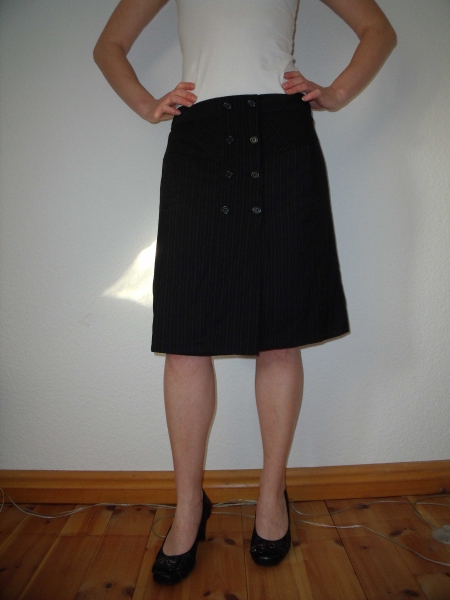 schwarzer nadelstreifen Rock, Business