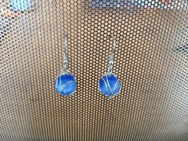 Ohrringe Ozean blau