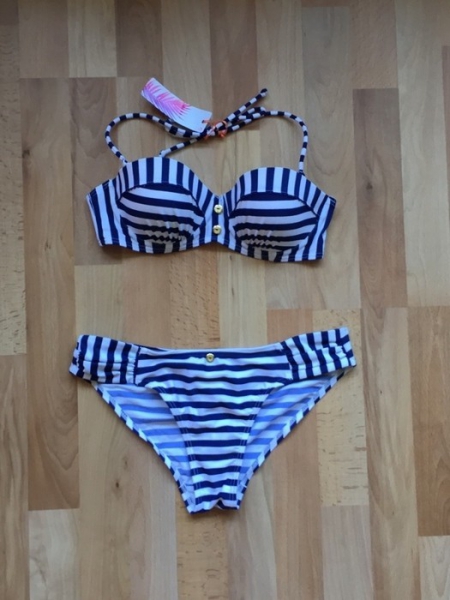 Bikini Sailor maritim blau weiß 50s Rockabilly Pin Up 38 neu