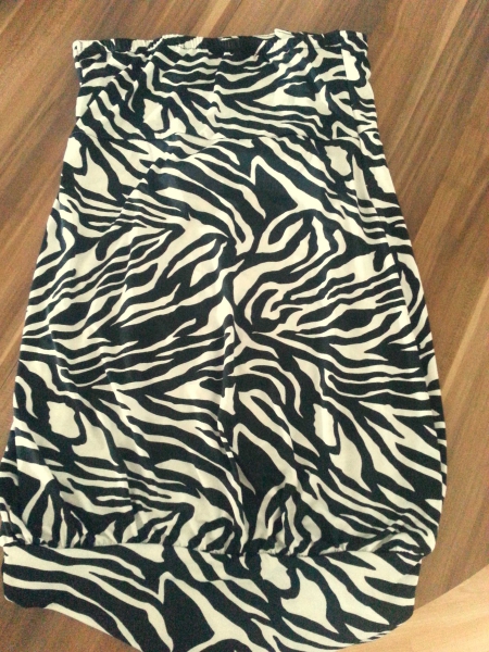 Bandeau Top/Kleid Größe L Zebra Muster