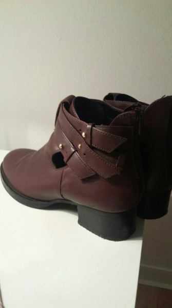 Ankle Boots After all Leder Stiefeletten cut out Asos Braun