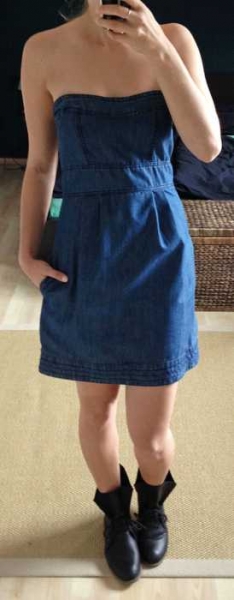 Jeans Bustierkleid