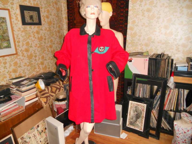 vintage Design Winter Mantel Cape Large unisex leder Patches