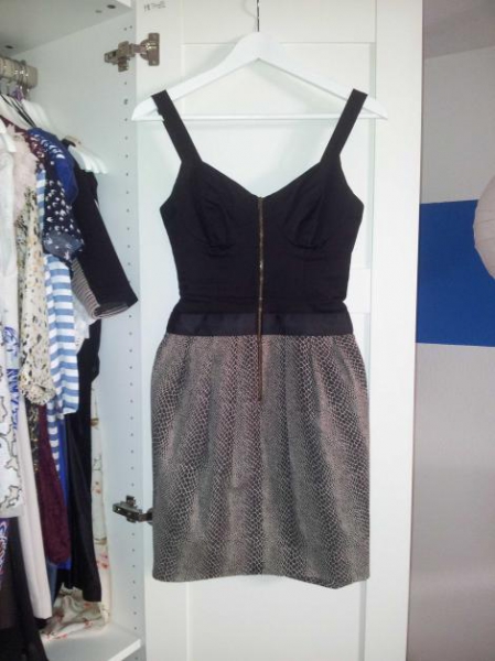 kleid animal print trend blogger reißverschluss / Warehouse