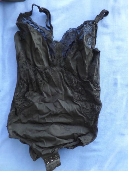 Schwarzer Spitzenbody original Vintage