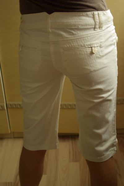 caprihose, elegant, weiss gr.38