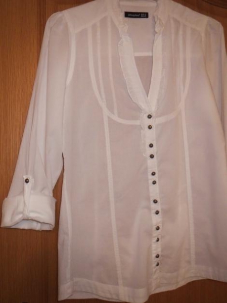 Bluse,weiß,Langarm,Neuwertig