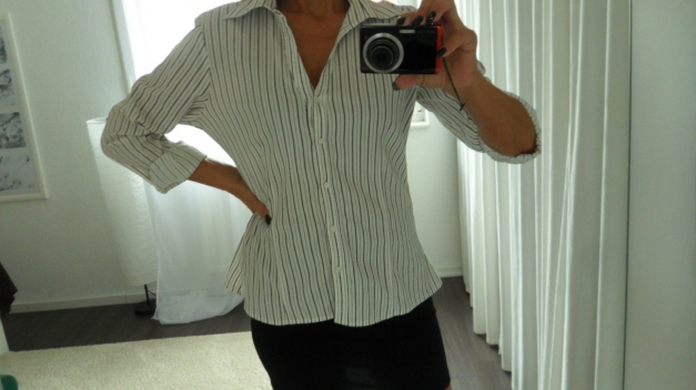 Mexx - Bluse - 42 - Streifen - stretchig gearbeitet - 