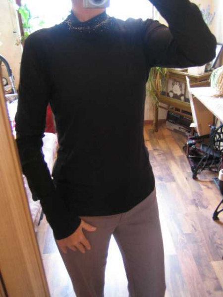 Shirt Biba schwarz mit Glitzer Steinchen