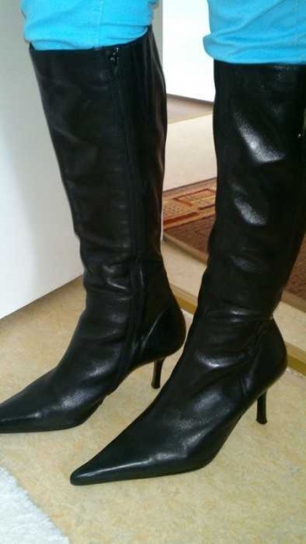 Hohe Stiefel, echtes Leder, Deichmann / 5th Avenue