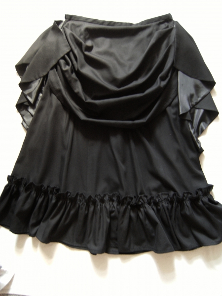 Unikat Bustle Tournüre Rock schwarz 48 50 XXL Gothic Victorian Viktorianisch WGT