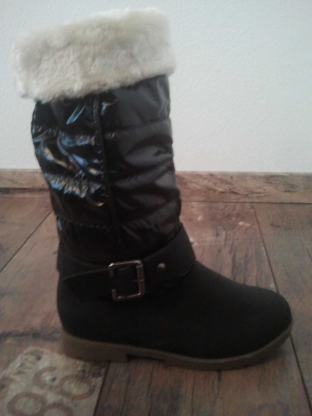 Schwarze Damen Winterstiefel Gr. 38