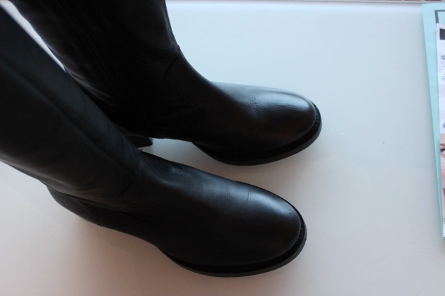 Wunderschöne neue schwarze Lederstiefel - nie angezogen!