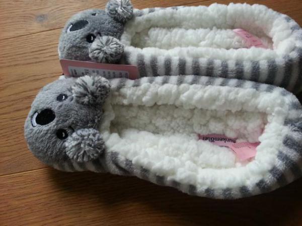 Super flauschige Koala - Hausschuh - Ballerinas - 40/41 - Neu, mit Etikett