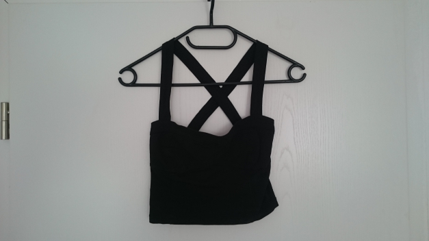 schwarzes Bralette Croptop 