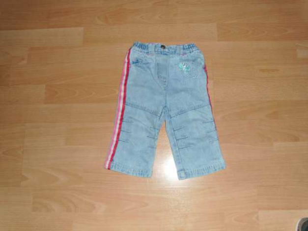 Jeans, mit rosa Streifen, Gr. 74