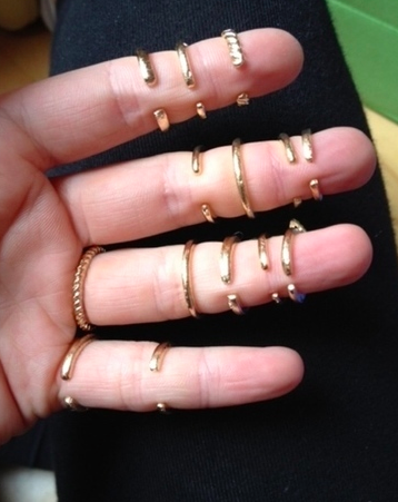 goldene Ringe (Fingerspitzenringe)