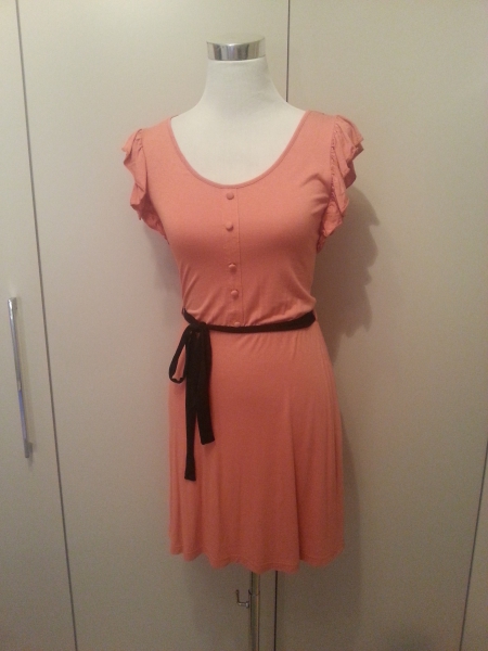 Süßes Zalando Viskose Kleid Apricot Sommer XS S 34