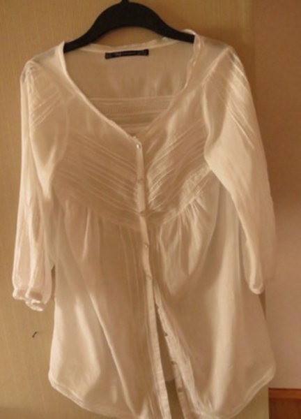 Bluse Zara TRF weiß Spitze Hipster Blogger Vintage 