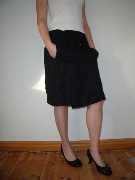 schwarzer nadelstreifen Rock, Business