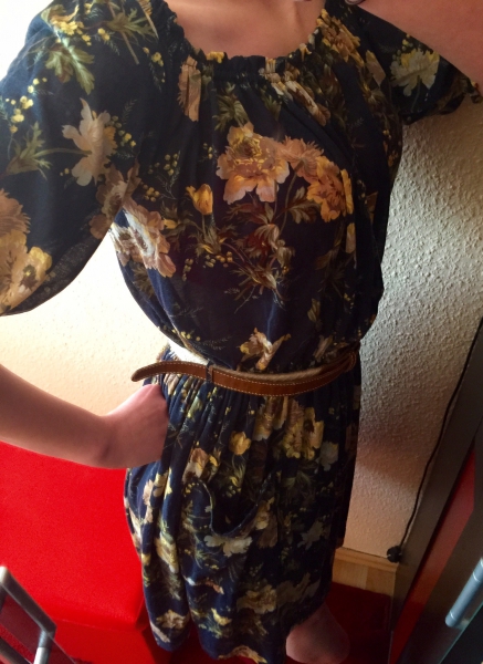 Mango Kleid 34 XS floral dunkelblau Blümchen Hippie #Mango
