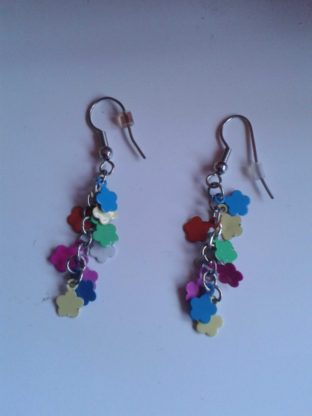Bunte Blümchen Ohrringe