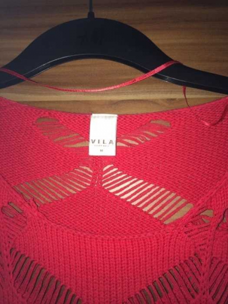 Vila / Pullover / pink / Lochmuster / M