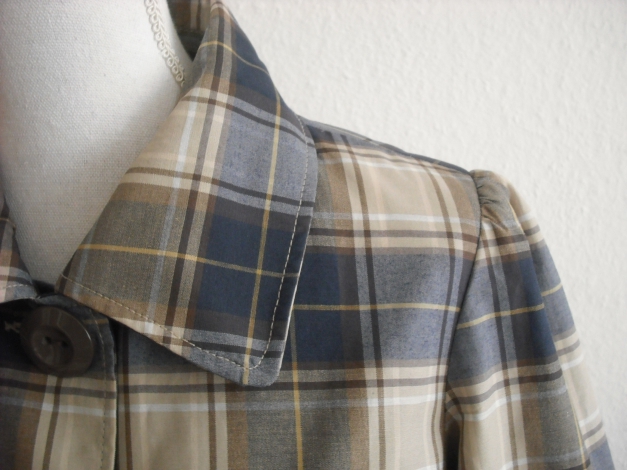 Zeitloser karierter Mantel - Karo, 3/4 Arm in A-Form