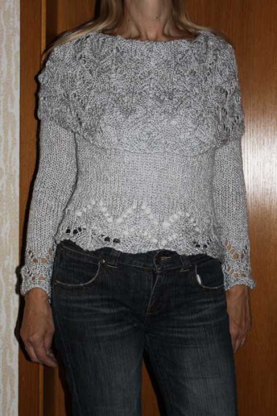 Silber -grauer Pulli