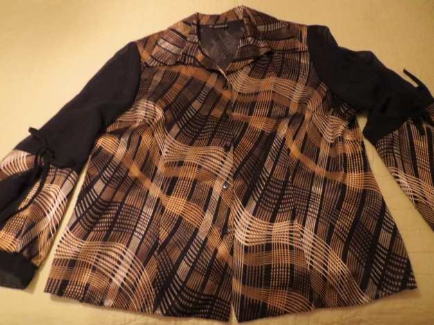 Bluse, schwarz-beige, sehr schick, neu