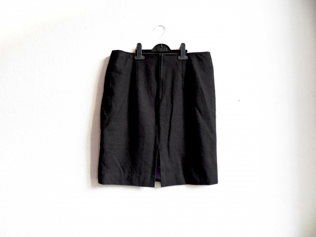 Schwarzer Bleistiftrock Gr. M 38 40 Cord Jeans von professioneller Schneiderin angefertigt