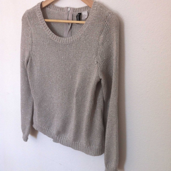 Glitzerpullover H&M Reißverschluss