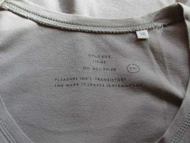 Opus Longsleeve steinfarben/grau Rundausschnitt Gr 36