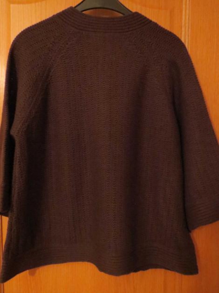 Strickjacke, braun, mit 3/4 Ärmeln