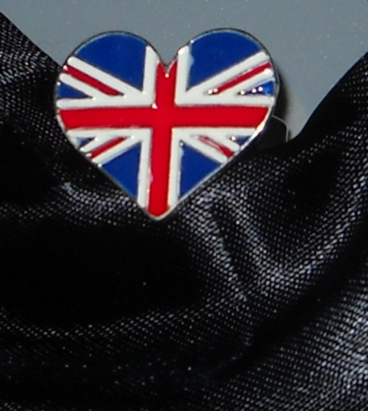Union Jack UK Ring Flag Motiv silber blau rot weiß NEU 17 mm Gr. M L Sixx Blogger