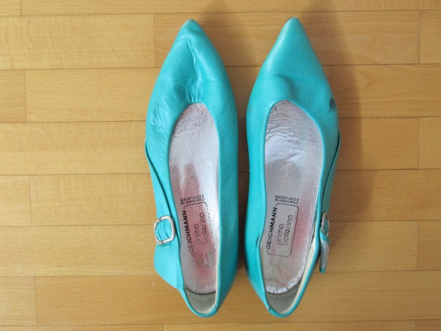 Grüne vintage Schuhe Gr. spitz